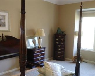 Sumter Furniture queen bed, dressers, side chest & lingerie chest