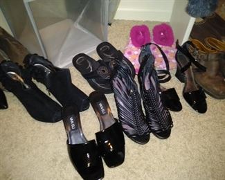 designer shoes, clothes, handbags