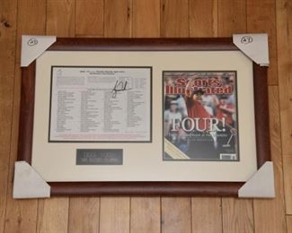 Tiger Woods signed day of play Masters Player Pairings Guide with authenticity. 