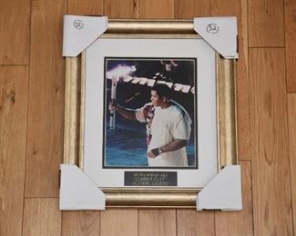 (Cassius Clay) Muhammad Ali signed RARE Atlanta Olympic  Torch photo with authenticity.