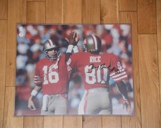 Joe Montana and Jerry Rice double signed 49ers photo with authenticity. 