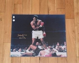 "Muhammad Ali AKA Cassius Clay" RARE 16x20 Sonny Liston knockout fight photo with authenticity.
