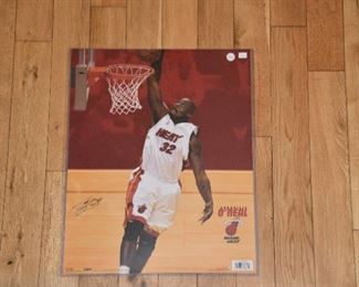 Shaquille O'Neal signed 16x20 poster with authenticity.
