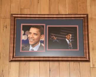 Autographed Barack Obama photo with authenticity.