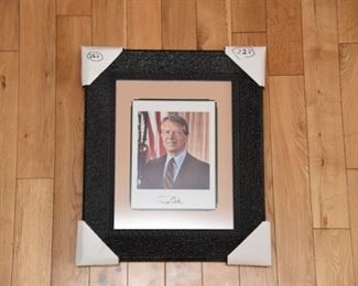 Jimmy Carter signed Presidential photo with authenticity.