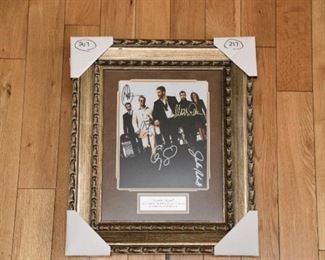 Oceans Eleven cast autographed including Julia Roberts, George Clooney, Matt Damon, Brad Pitt and Andy Garcia with Authenticity. 