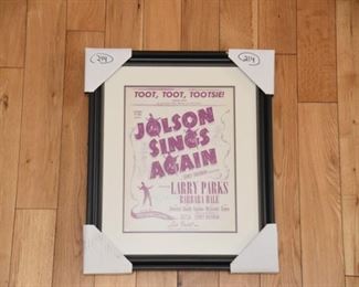 Al Jolsen signed vintage TOOT, TOOT, TOOTSIE! sheet music with authenticity