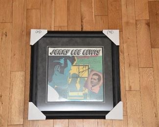 Jerry Lee Lewis signed album cover with authenticity.