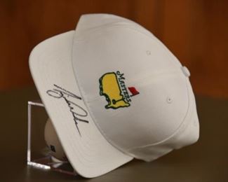 Tiger Woods authentic Masters Golf Cap with authenticity.