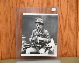 Charlie Chaplin, "The Great Dictator" signed photo with authenticity.