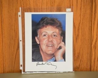 Paul McCartney signed photo with authenticity.