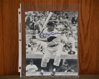 RARE Mickey Mantle signed vintage photo with authenticity.