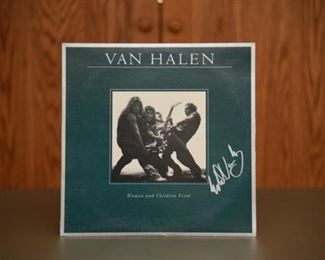 Eddie Van Halen signed record album with record and authenticity.