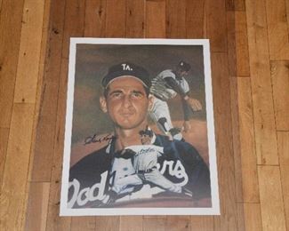 Sandy Koufax 20x24 signed lithograph with authenticity.