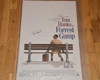 Tom Hanks signed Forrest Gump Movie Poster with authenticity.