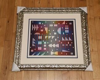 Yaacov Agam limited edition graphic print with authenticity. 