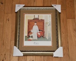 Norman Rockwell signed lithograph with authenticity.
