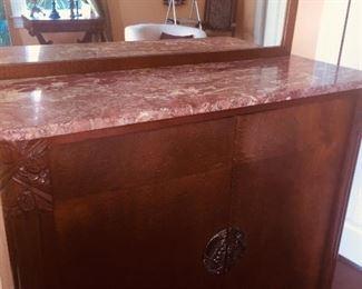 gorgeous marble top side board