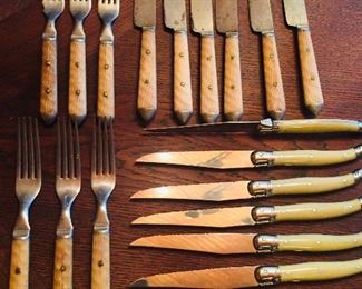 Civil War era bone handled eating utensils