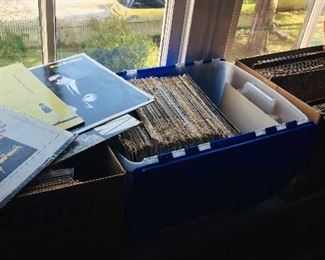 boxes of groovy LPs