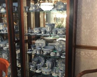 Two Cabinets are full of Blue Jasperware - Wedgwood