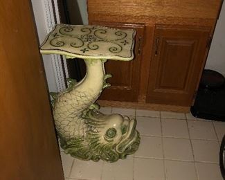 Ceramic Carp Side Table