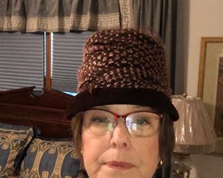 Me in a fashionable feather hat - I love it
