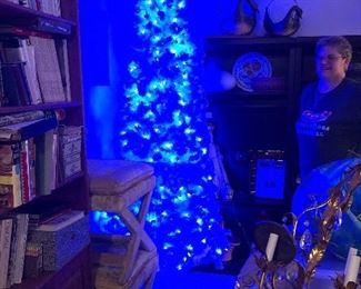Flock Tree in its blue light