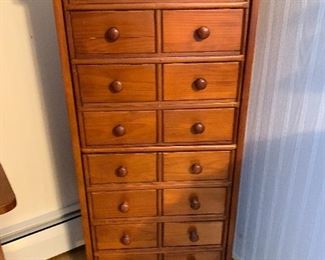Two Tall cabinets with shelves