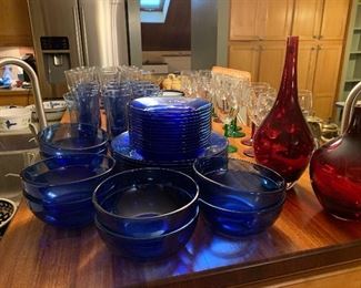 Cobalt Blue Glass Dishes