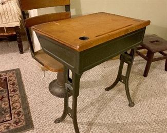 Antique School Desk