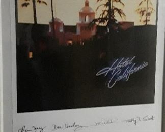 Eagles Hotel California 30th Anniversary 1972-2002 signed poster. Summer tour 2002. 1,340/1,500