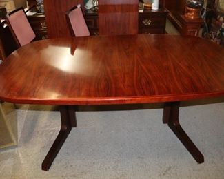 Mid Century Modern Rosewood 10 piece Dining Room Set.  Made in Denmark.