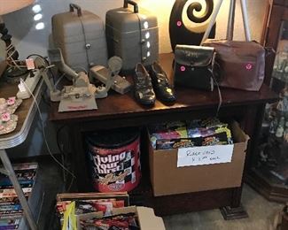 Projectors, toy cars, Polaroid camera