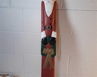 36" Solid Wood Carved Santa

