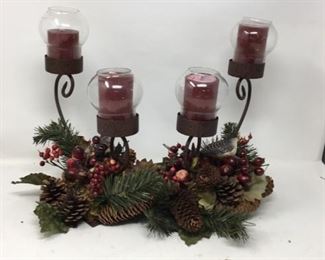Pair of 11”x 12” Candle Holders and Trimming