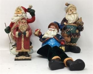 Collection of Holidays Santa Claus Figurines