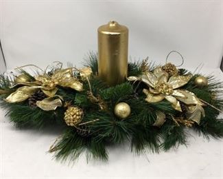 24" Decorative Candle Holder with 9" gold