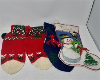 Miscellaneous decorative Christmas stockings