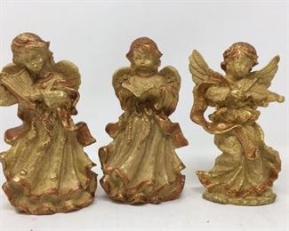Three 6”vintage angel figurines