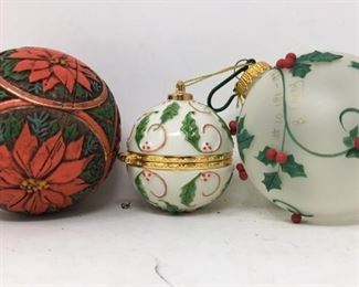 3 vintage bulb ornaments
