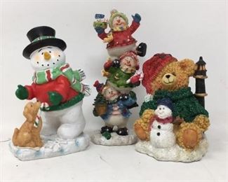 3 various holiday figurines