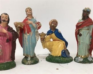 4 vintage Nativityl figurines
