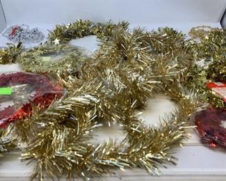 7 strands of tinsel/garland and 2 strands of