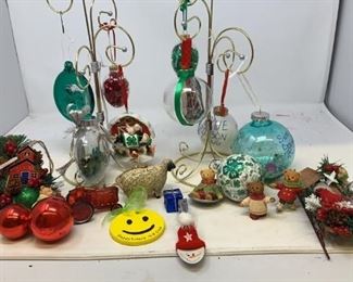 2 ornament hangers and 28 Christmas ornaments