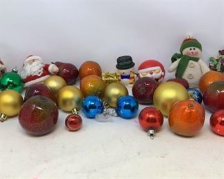 Assortment of 37 Christmas tree ornaments