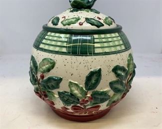 Ceramic Christmas centerpiece/cookie jar