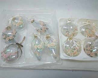 Assorted Glass Victorian Ornaments