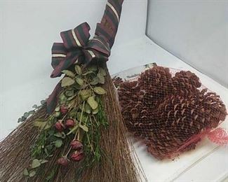 Decorative Wreath Broom 36" and Holiday Cinnamon