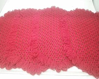 Set of 4 Hand Crocheted Placemats